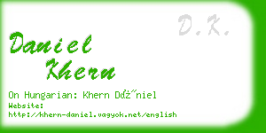 daniel khern business card